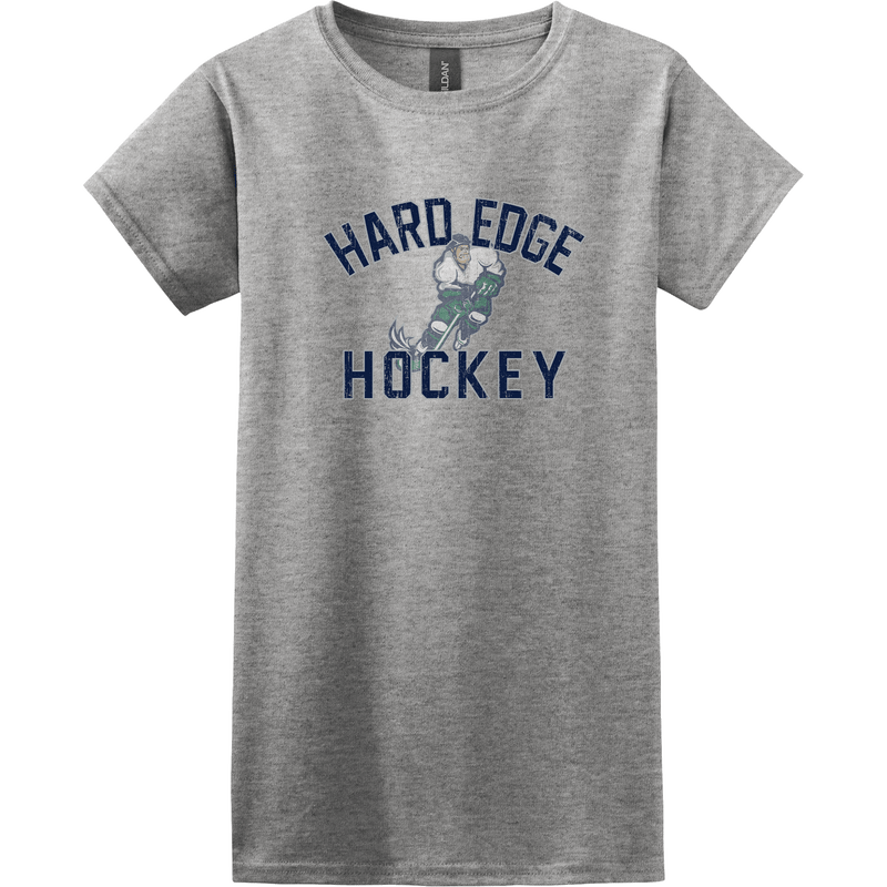 Hard Edge Hockey Softstyle Ladies' T-Shirt