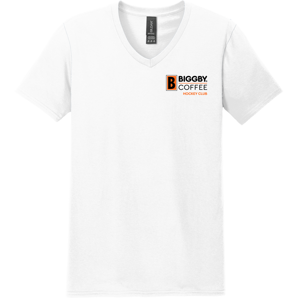 Biggby Coffee Hockey Club Softstyle V-Neck T-Shirt