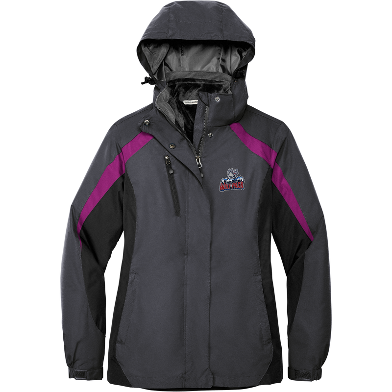 Hartford Jr. Wolfpack Ladies Colorblock 3-in-1 Jacket