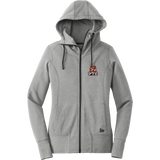 Princeton Tiger Lilies New Era Ladies Tri-Blend Fleece Full-Zip Hoodie