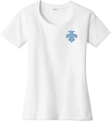 Ramapo Saints Ladies PosiCharge Tri-Blend Wicking Scoop Neck Raglan Tee