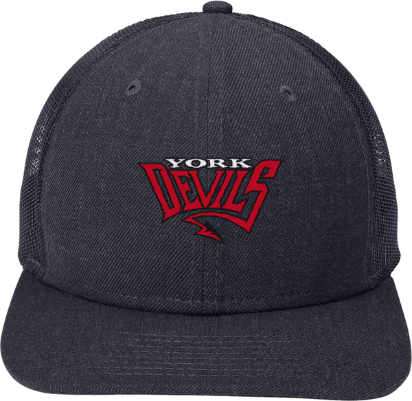 York Devils New Era Snapback Low Profile Trucker Cap