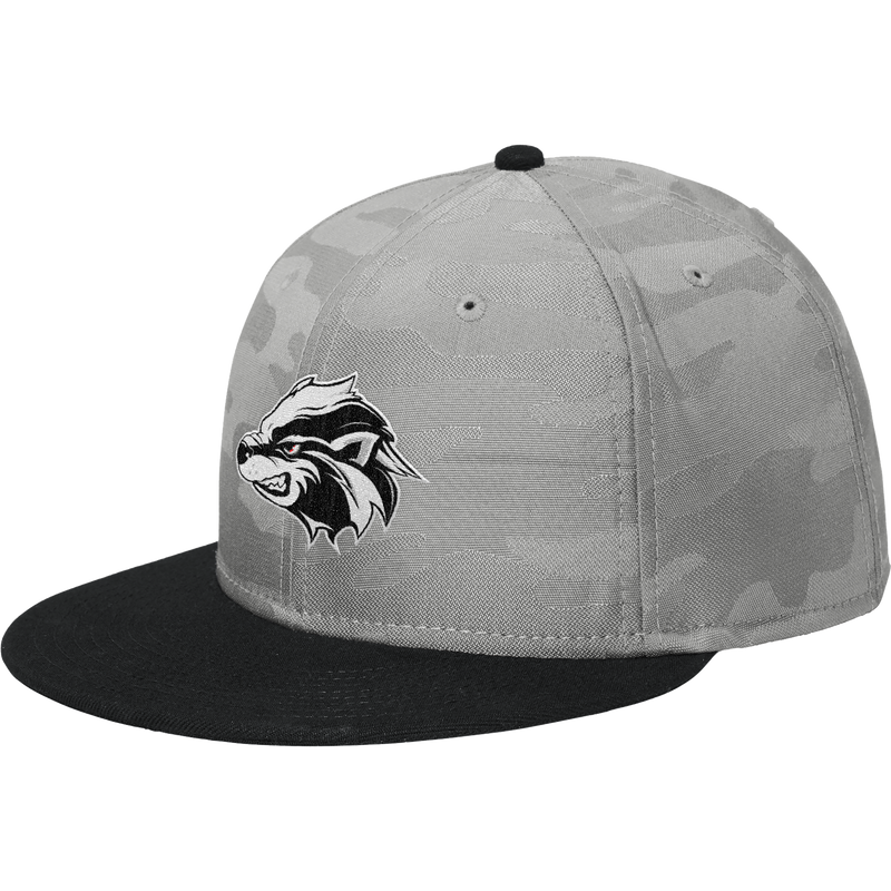 Allegheny Badgers New Era Camo Flat Bill Snapback Cap