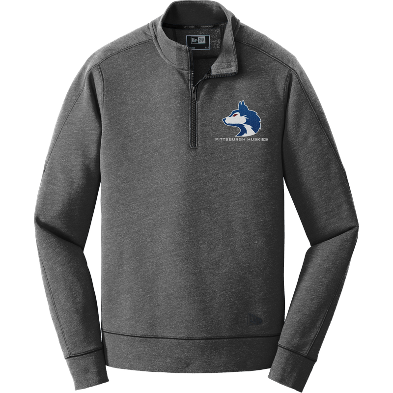 Pittsburgh Huskies New Era Tri-Blend Fleece 1/4-Zip Pullover