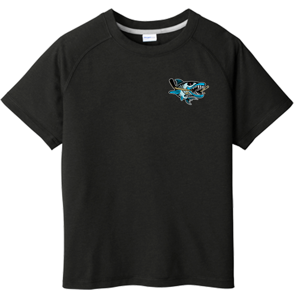 Boca Barracudas Youth PosiCharge Tri-Blend Wicking Raglan Tee